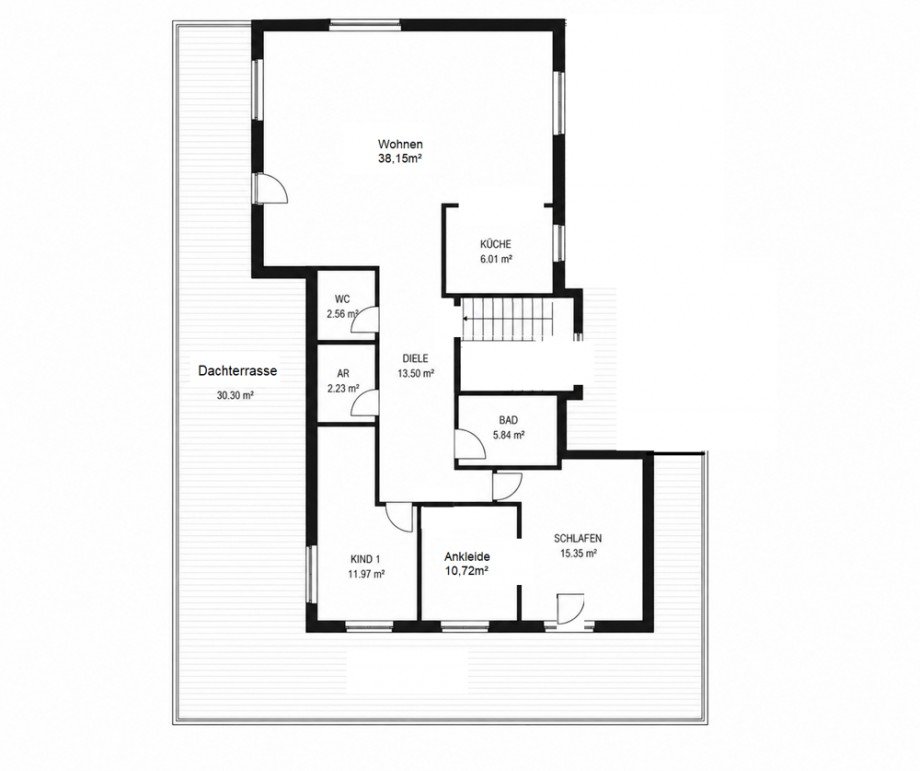 Grundriss Penthousewohnung Hamburg Niendorf