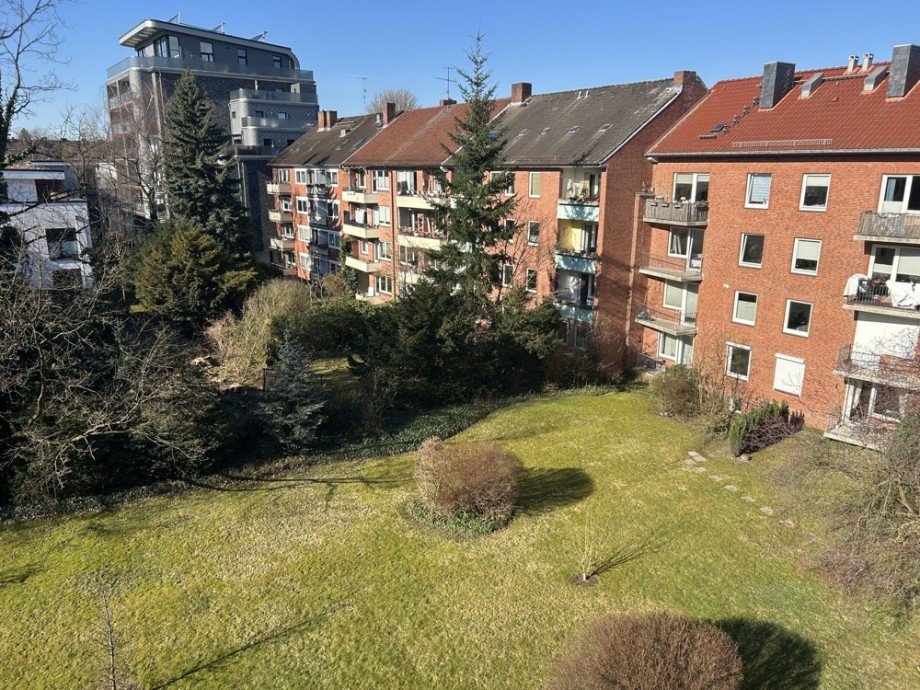 Ausblick von Loggia Etagenwohnung Hamburg / Eilbek