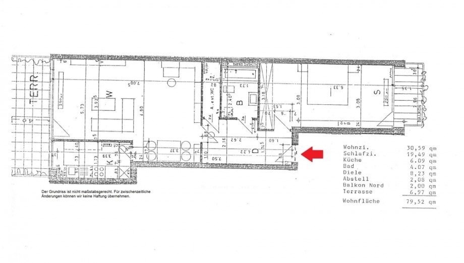 Grundriss Erdgeschosswohnung Hamburg / Rahlstedt