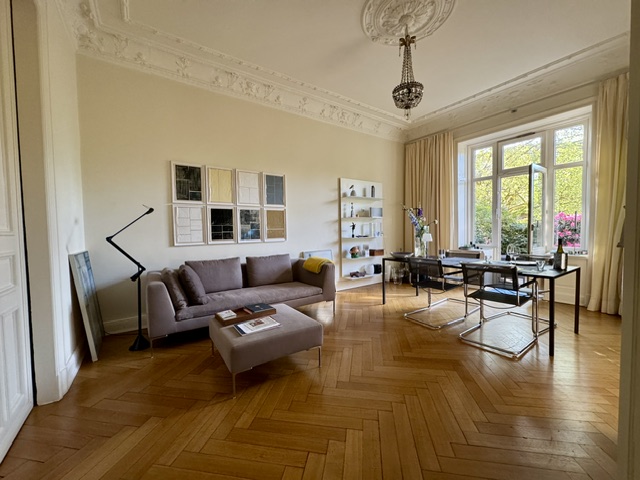 Wohn- Esszimmer Etagenwohnung Hamburg Harvestehude