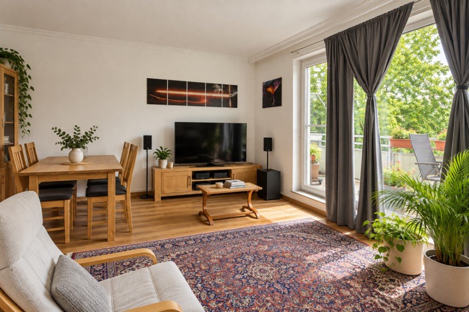 Wohnzimmer Penthousewohnung Hamburg