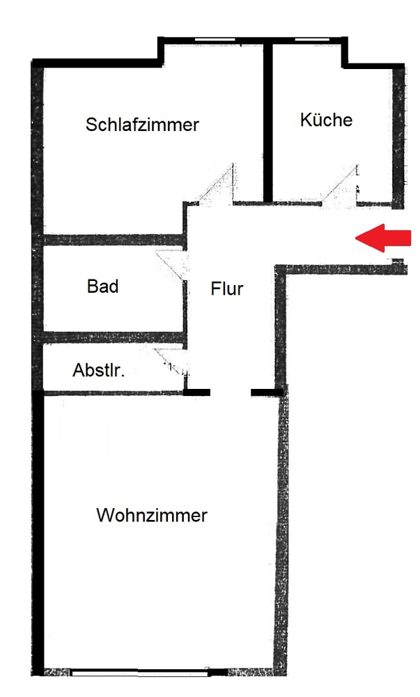 Grundriss Dachgeschosswohnung Hamburg