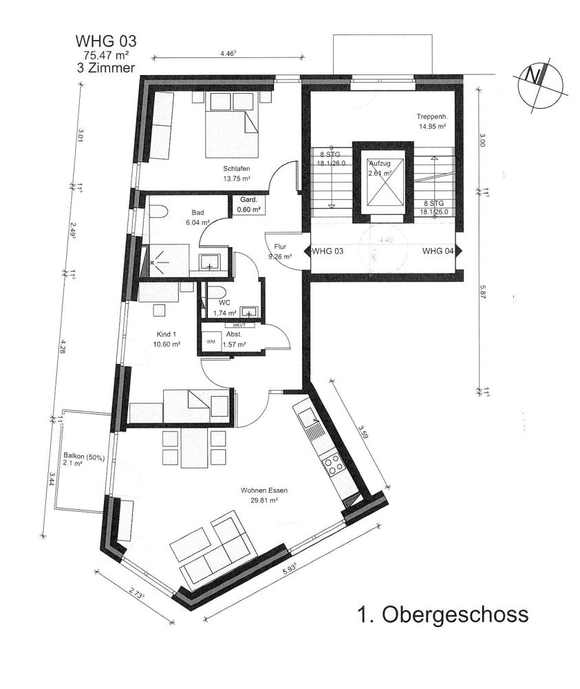 Grundriss Etagenwohnung Hamburg