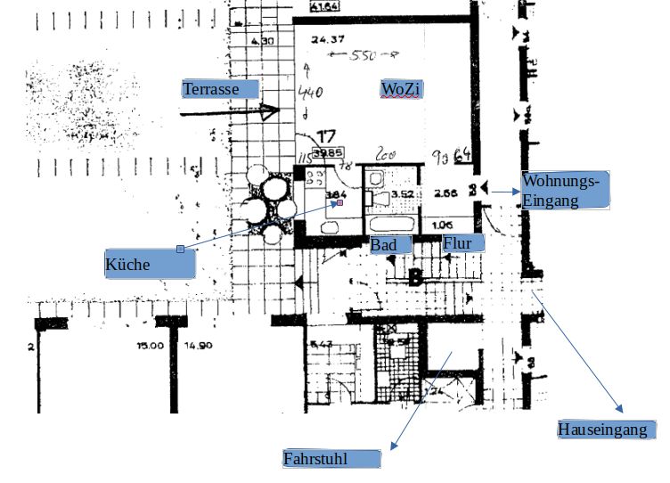 Grundriss EG vorne Erdgeschosswohnung Hohenfelde