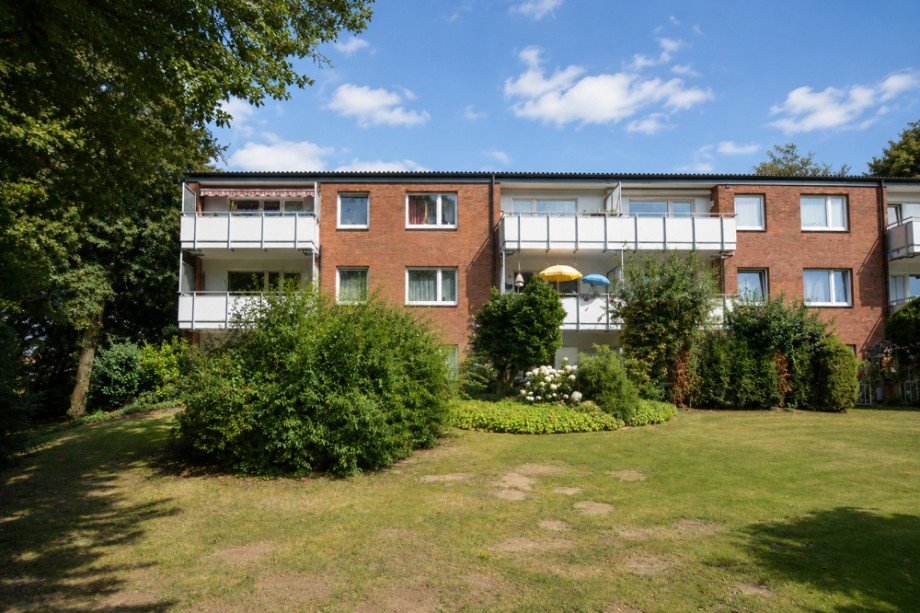 Hausansicht hinten Etagenwohnung Hamburg / Meiendorf