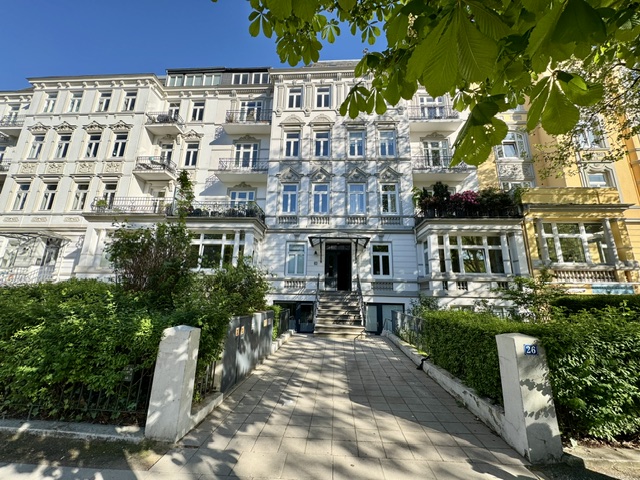Hausansicht Etagenwohnung Hamburg Harvestehude