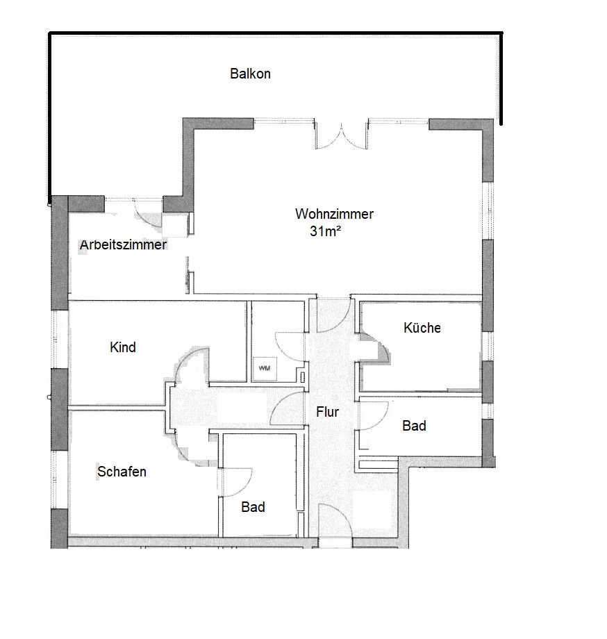 Grundriss Etagenwohnung Hamburg / Volksdorf