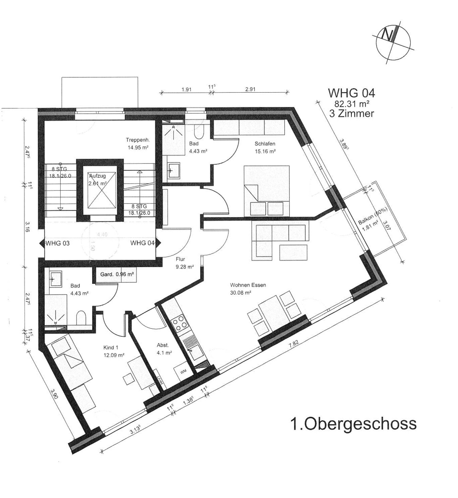 Grundriss Etagenwohnung Hamburg