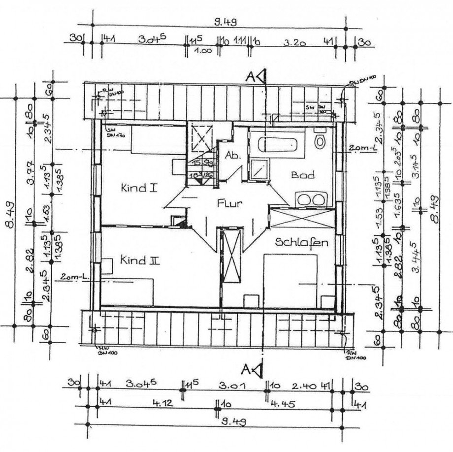 Grundriss Dachgeschoss Zweifamilienhaus Escheburg