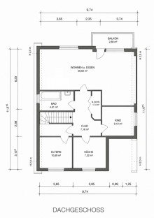 Grundriss DG Gro�z�giges Zweifamilienhaus mit Garten, Garage und vielseitigem Entwicklungspotenzial