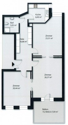 Grundriss Altbau-Eleganz - Eigentumswohnung mit restauriertem Stuck in Adresslage von Harvestehude